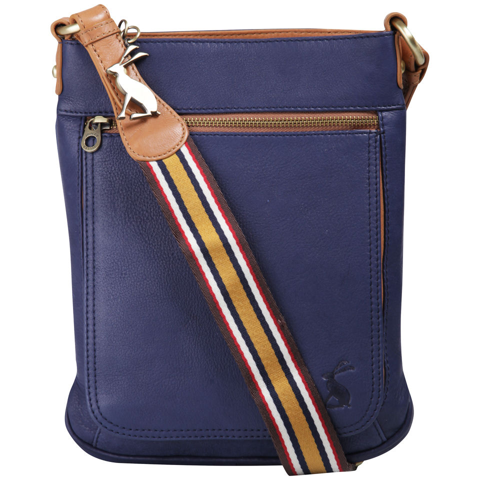 Joules Queensbury Leather Tote - French Navy