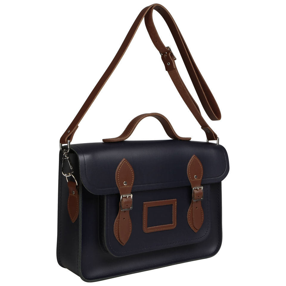 The Cambridge Satchel Company 14 Inch Designer Multi Batchel - Navy/Vintage
