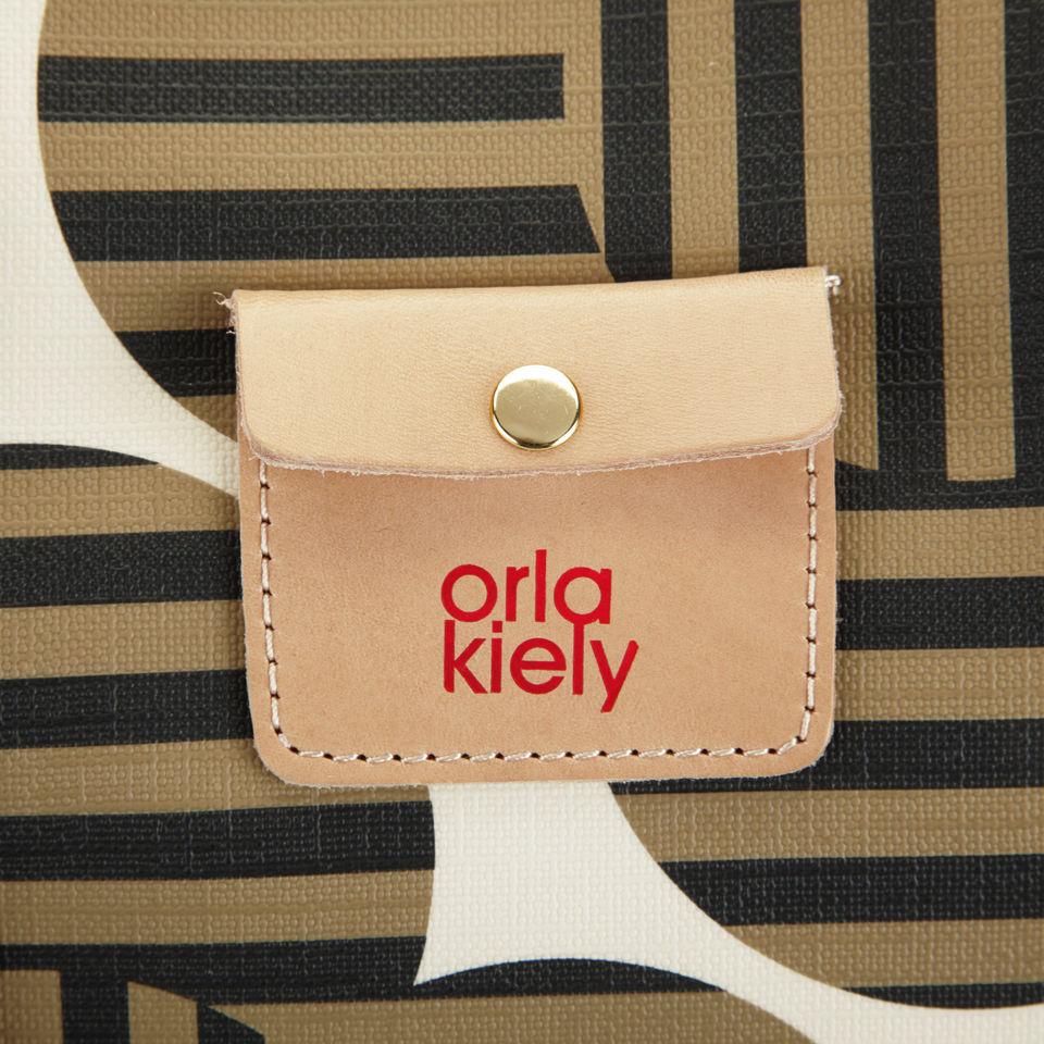 Orla Kiely Optical Flower Print Willow Tote Bag - Tortoise