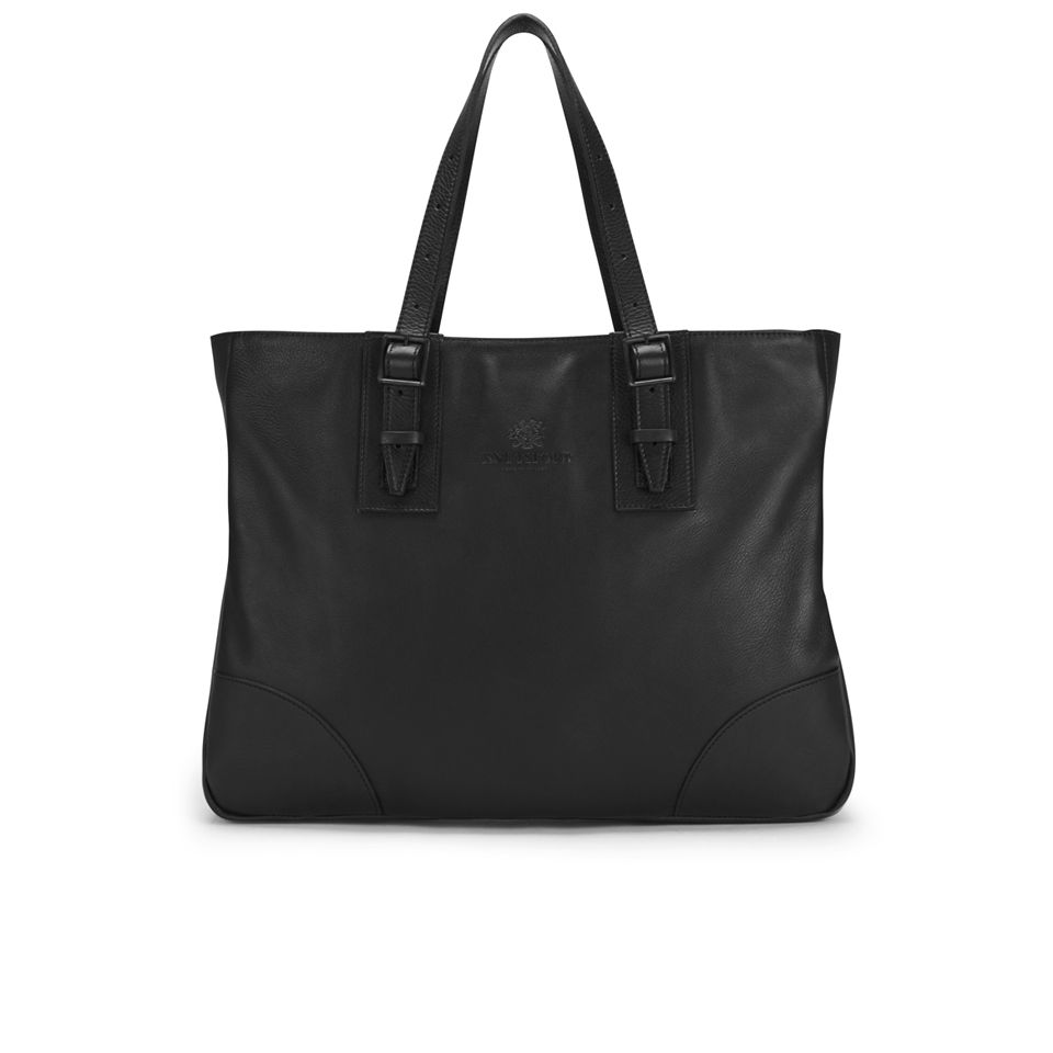 Knutsford Women's Structured Leather Tote Bag - Black