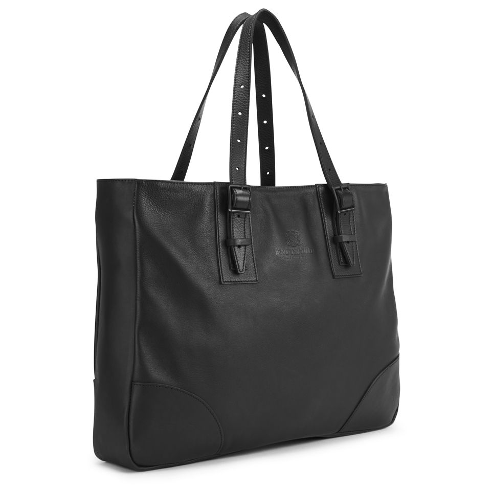 Knutsford Women's Structured Leather Tote Bag - Black