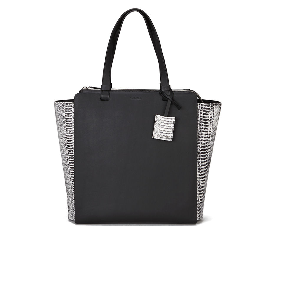 Calvin Klein Women's Bea Snake Tote Bag - Bag Black/White