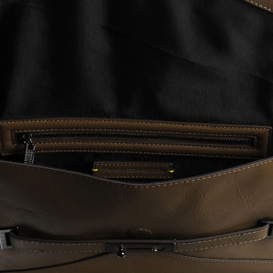French Connection Game On Large Leather Envelope Clutch
