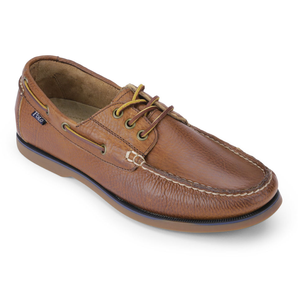 Polo Ralph Lauren Men's Bienne Leather Boat Shoes - Tan