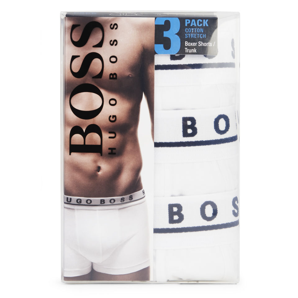 BOSS Men's Three Pack Boxers - White