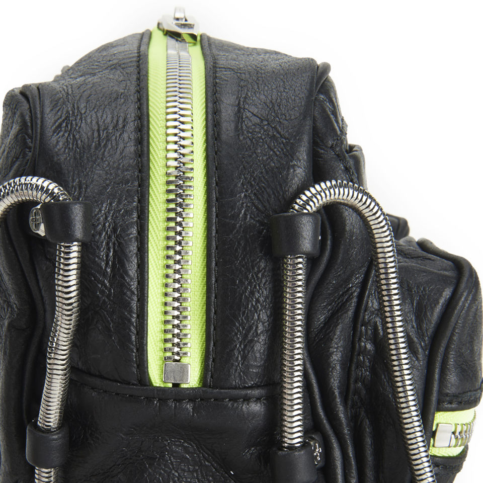 Alexander Wang Brenda Chain Cross Body Bag Espresso Washed Lamb Black Coggles