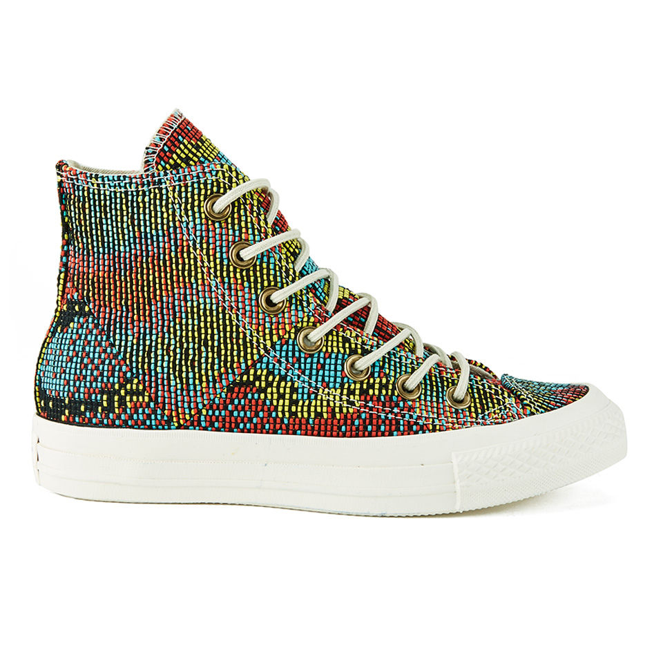 Converse Women s Chuck Taylor All Star Woven Multi Panel Hi Top Trainers Peacock Allsole