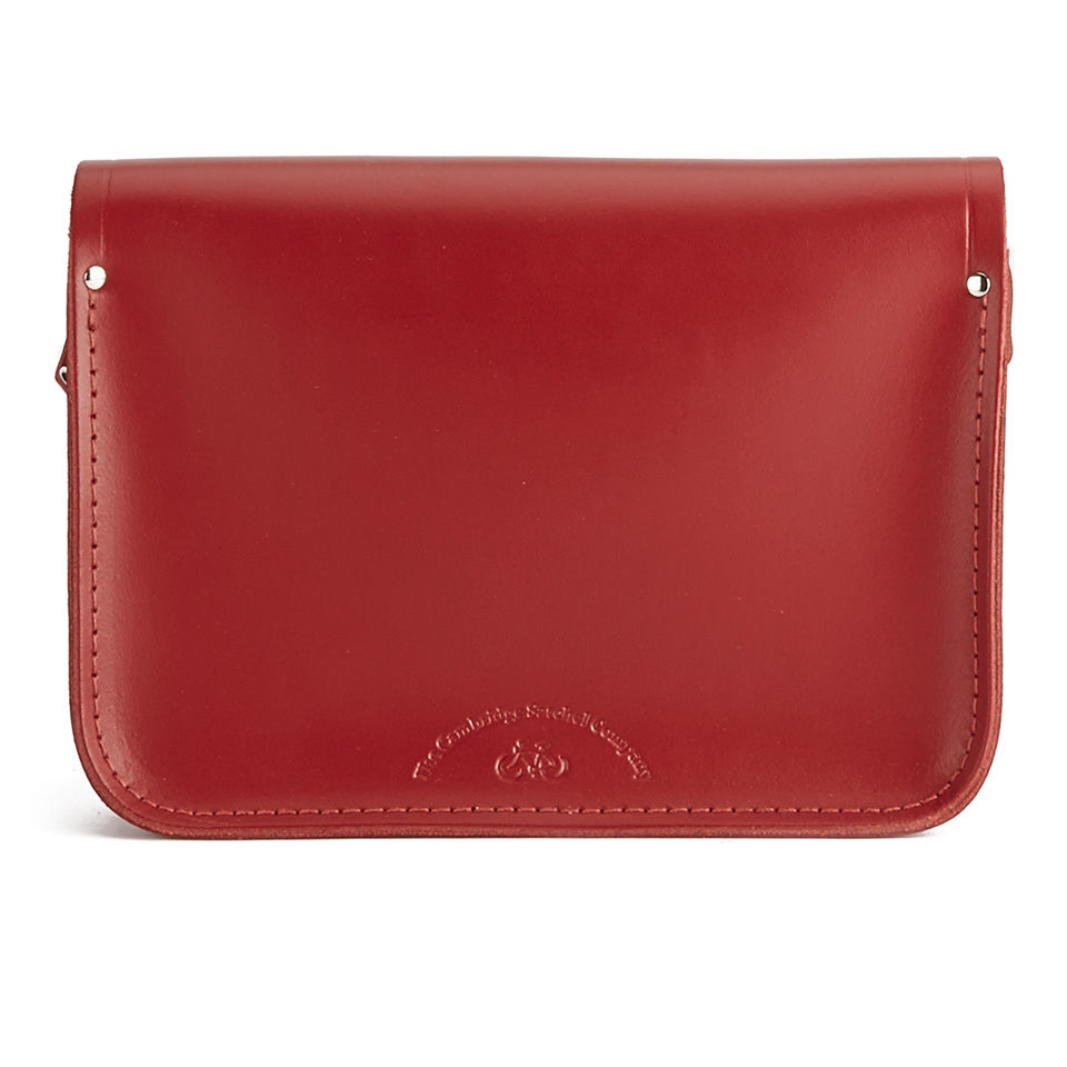 Red leather satchel bag clearance