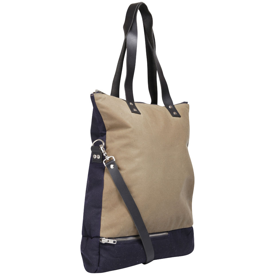 Kate Sheridan Waxed Cotton Brolly Bag - Sand/Navy
