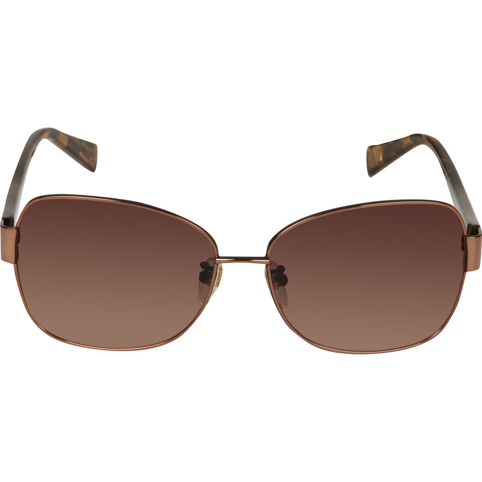 Diane von Furstenberg Joy Round Sunglasses - Chocolate
