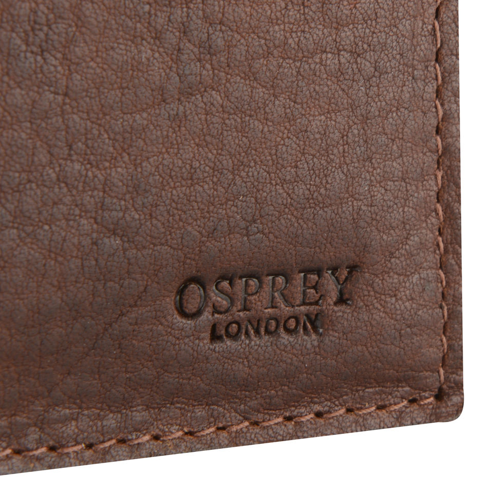 OSPREY LONDON Conker Large Leather Coin Wallet - Chocolate