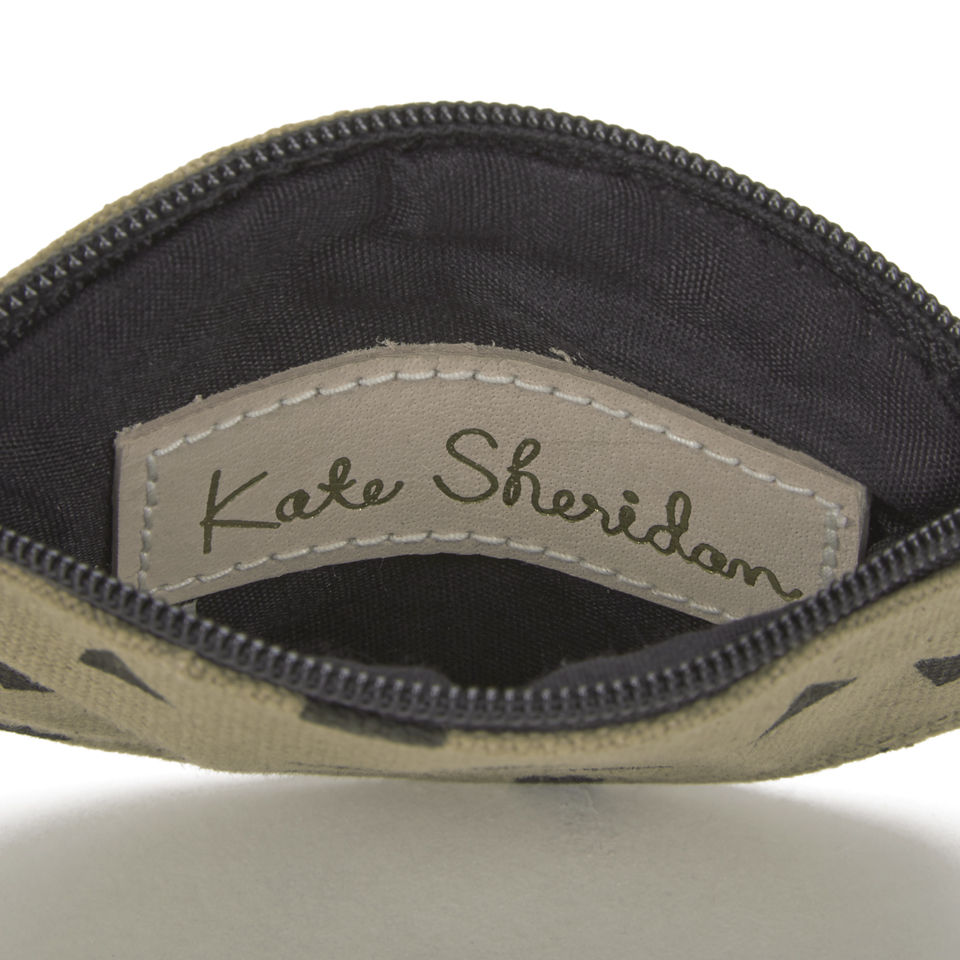 Kate Sheridan Women's Round Coin Purse - Stone/Black