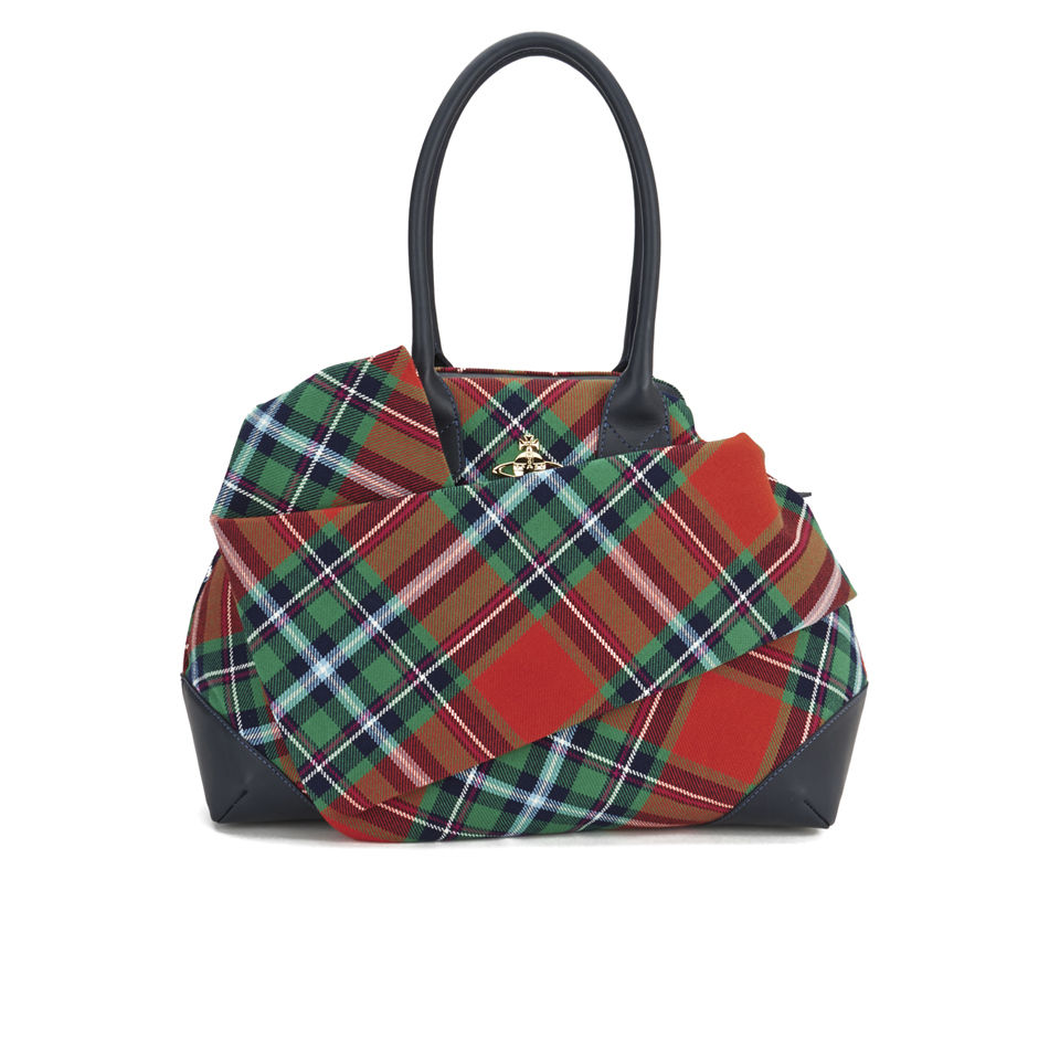 Vivienne Westwood Women s Winter Tartan Tote Bag Classic Blue Coggles