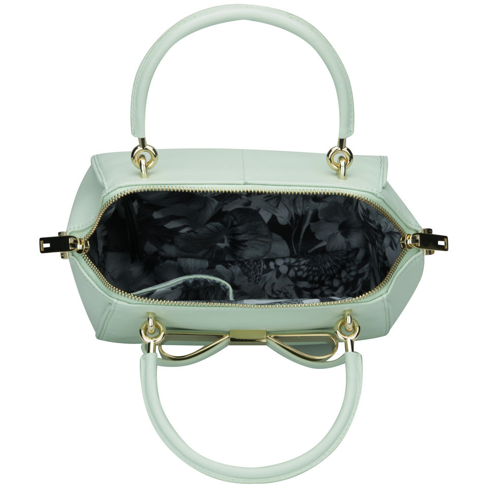 Ted Baker Bandook Slim Bow Small Leather Wing Tote Bag - Pale Green