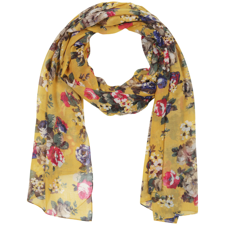 Joules Wensley Scarf - Caramel Floral