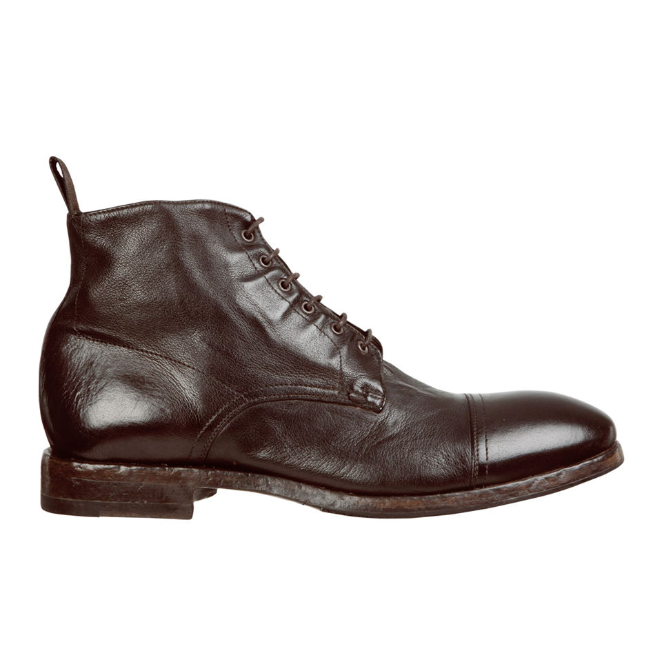 Paul Smith Shoes Men s Cesar Leather Boots Dark Brown Coggles