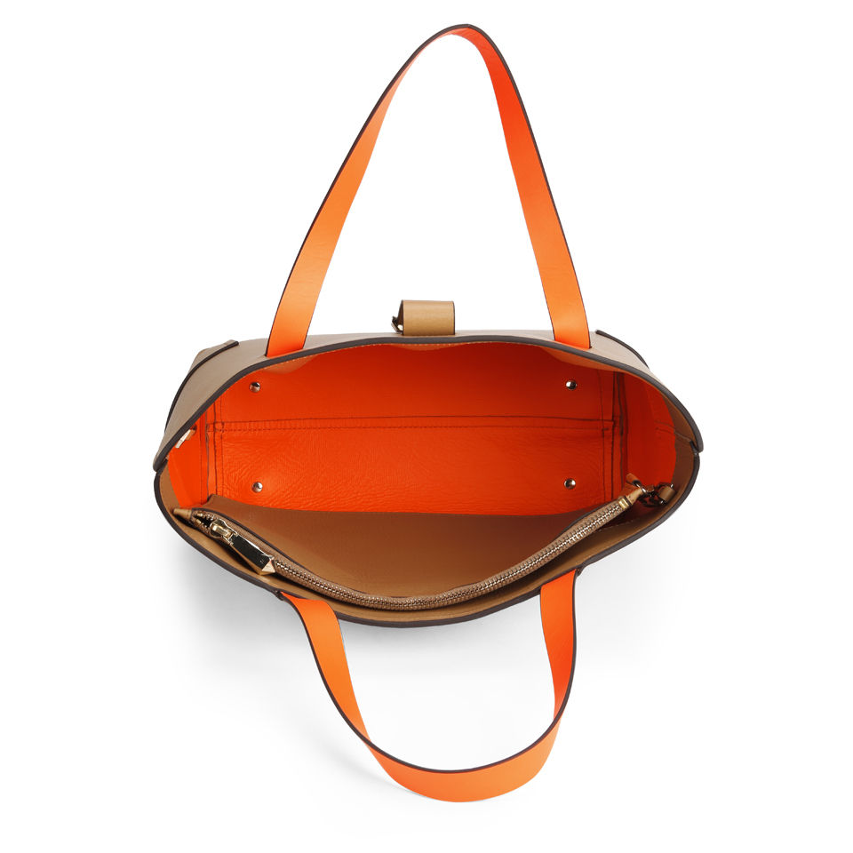 Matthew Williamson Women's Nomad Neon Handle Small Leather Tote Bag - Camel