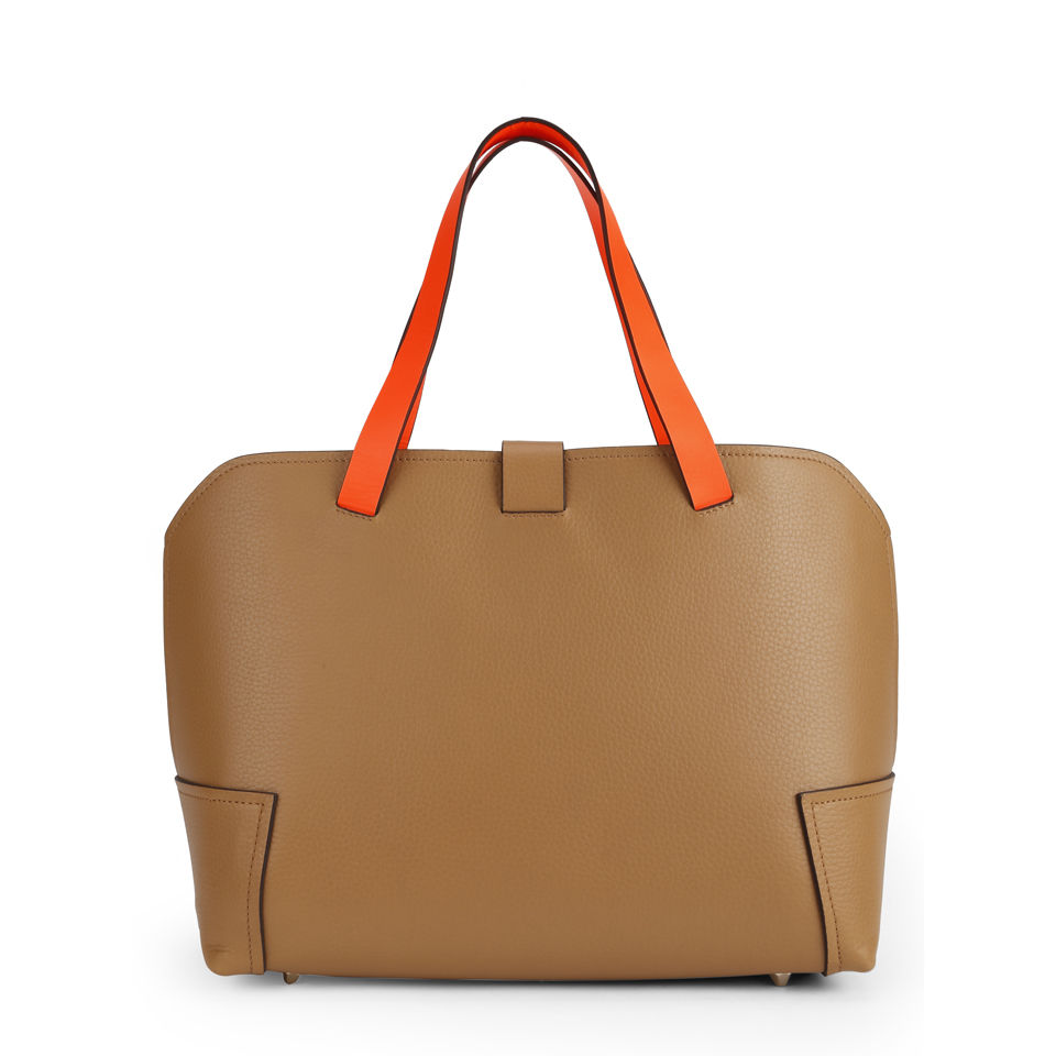 Matthew Williamson Women's Nomad Neon Handle Small Leather Tote Bag - Camel