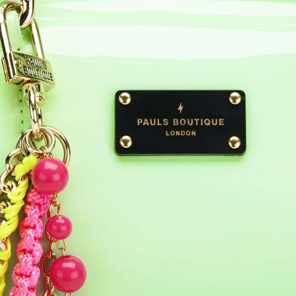  Paul's Boutique Millie Patent Bowler Bag - Mint Green