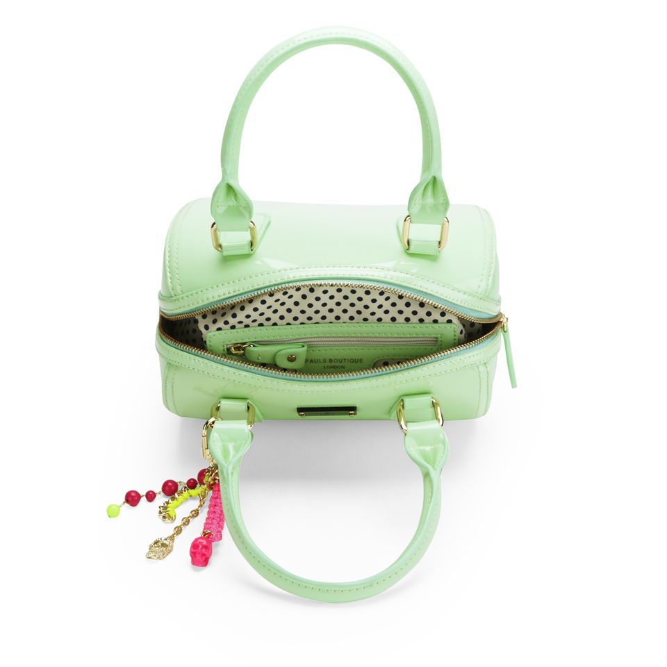  Paul's Boutique Millie Patent Bowler Bag - Mint Green