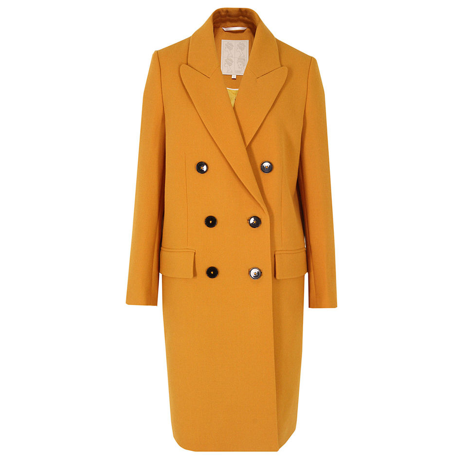 D.EFECT Women s Tallulah Spring Coat Mustard Coggles