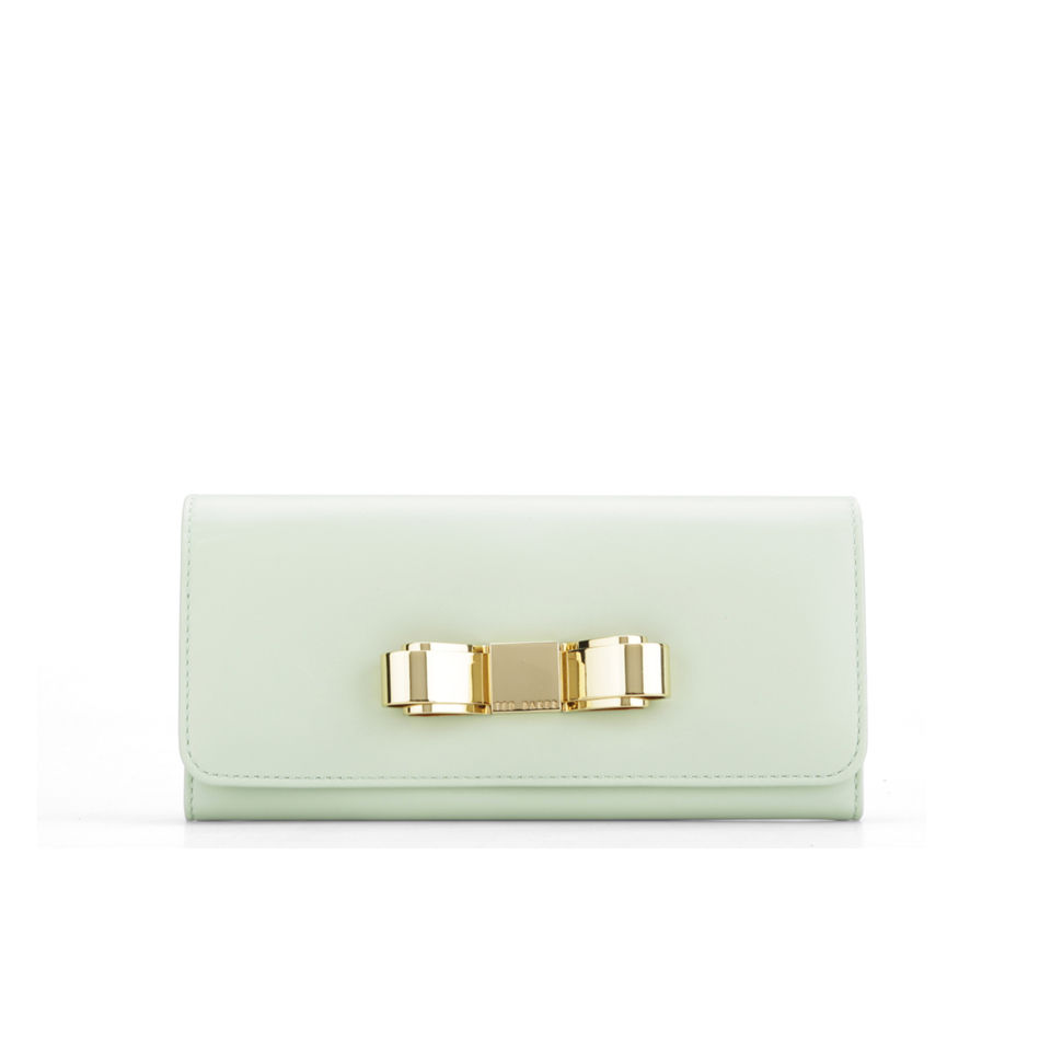 Ted Baker Women's Bestuck Slim Bow Leather Purse - Pale Green