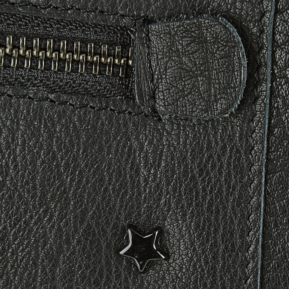 Urbancode Grudge Leather Flapover Shoulder Bag - Black