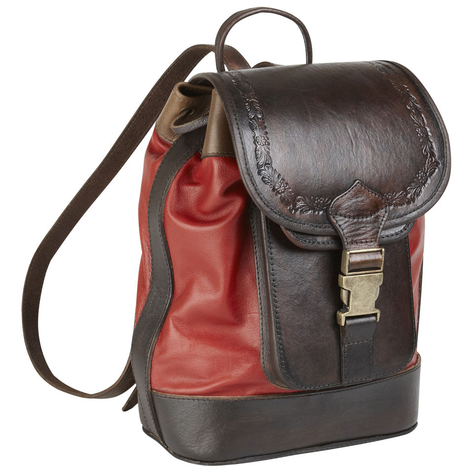 Beara Beara Mya Small Leather Backpack - Dark Red