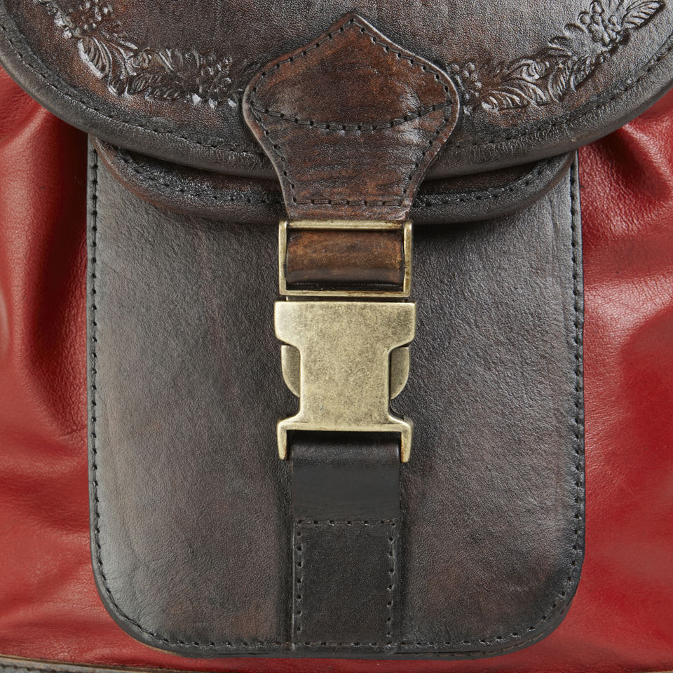Beara Beara Mya Small Leather Backpack - Dark Red
