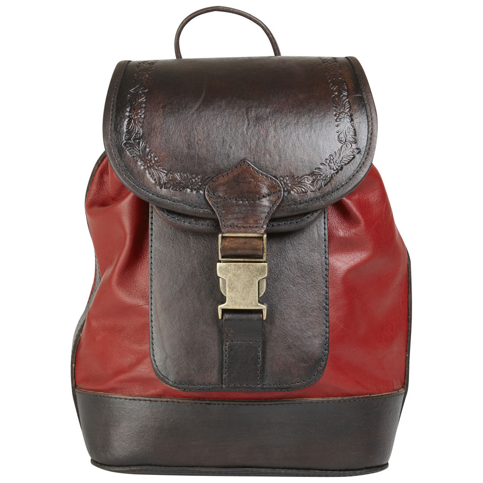 Beara Beara Mya Small Leather Backpack - Dark Red
