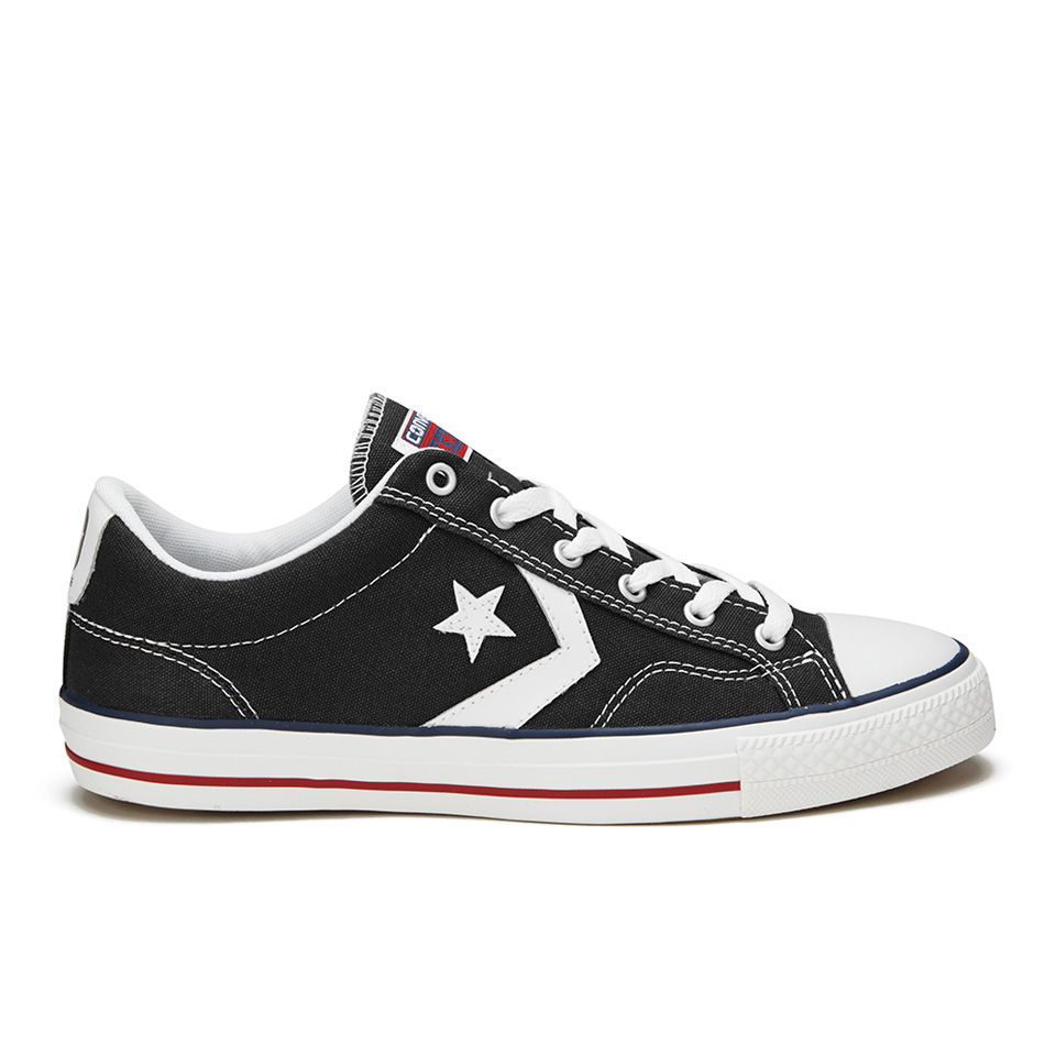 Converse Men's Star Player Canvas Trainers Black/White Worldwide Delivery | Allsole