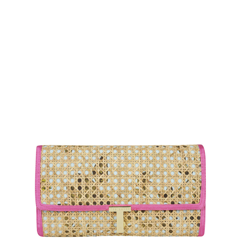 Ted Baker Women's Oppal Summer Floral Straw Clutch - Pink