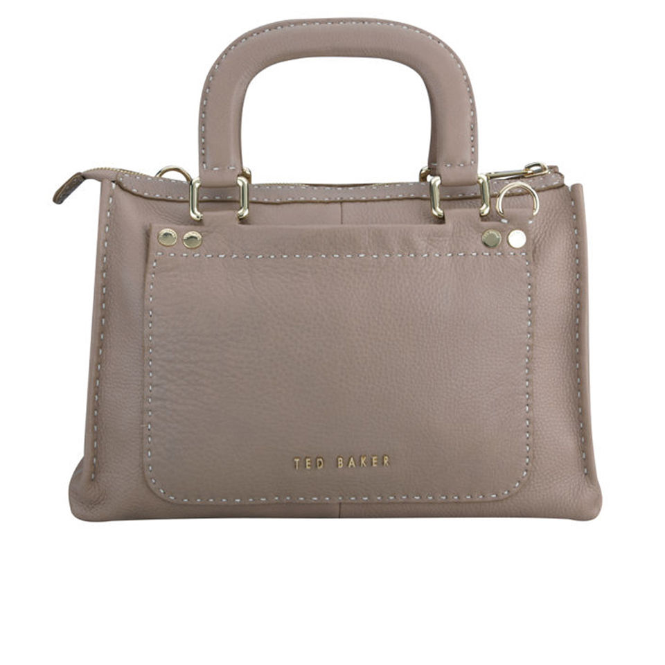 Ted Baker Hickory Stab Stitch East West Leather Tote Bag Natural