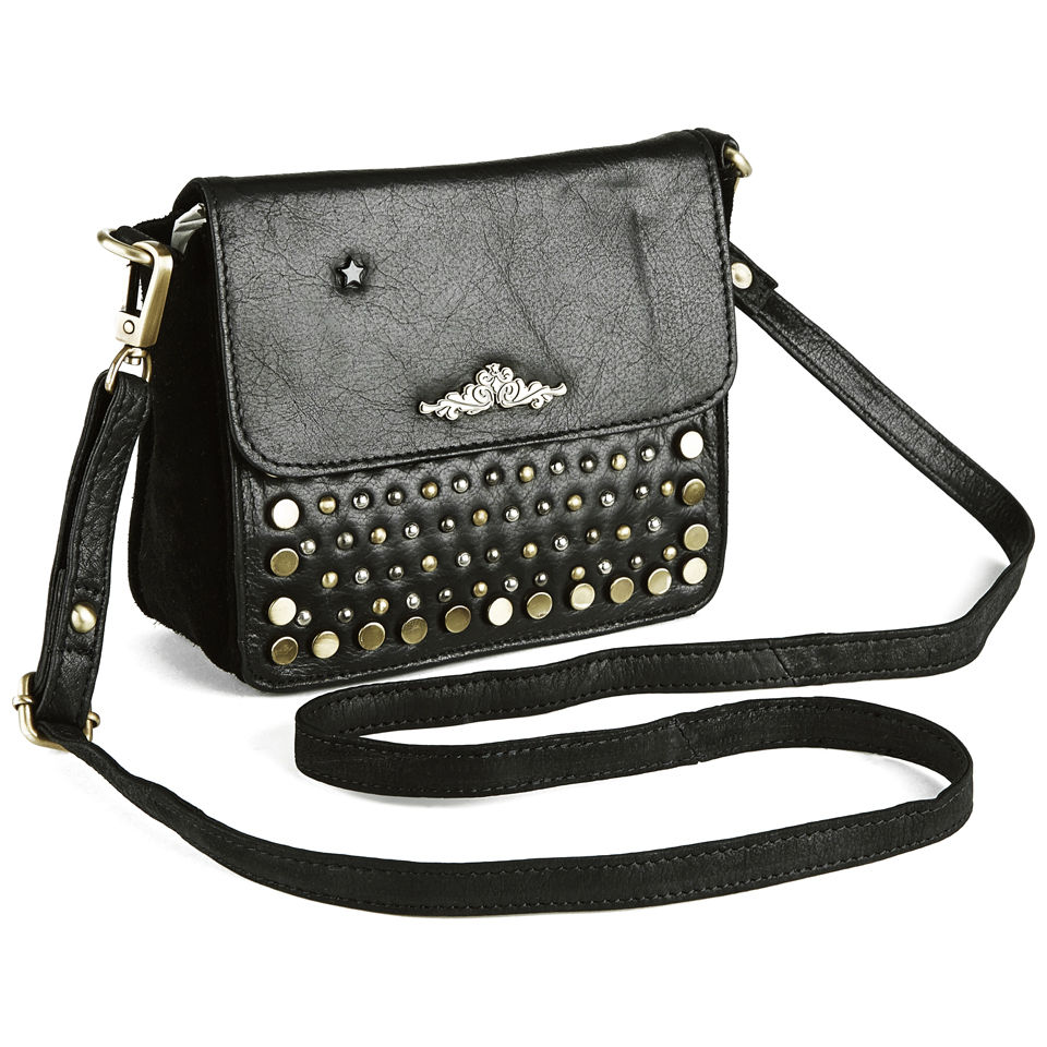 Urbancode Grudge Leather Mini Crossbody Bag Black