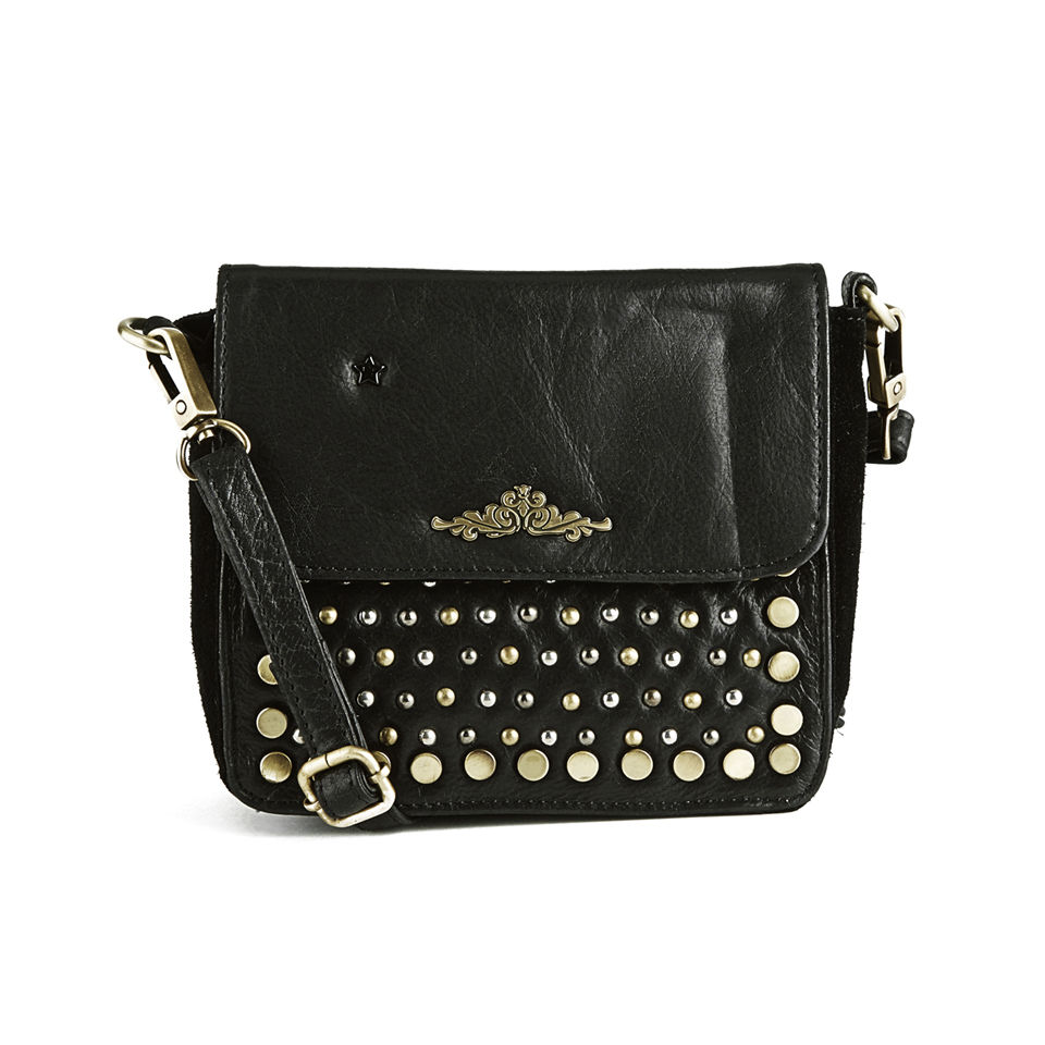 Urbancode Grudge Leather Mini Crossbody Bag - Black