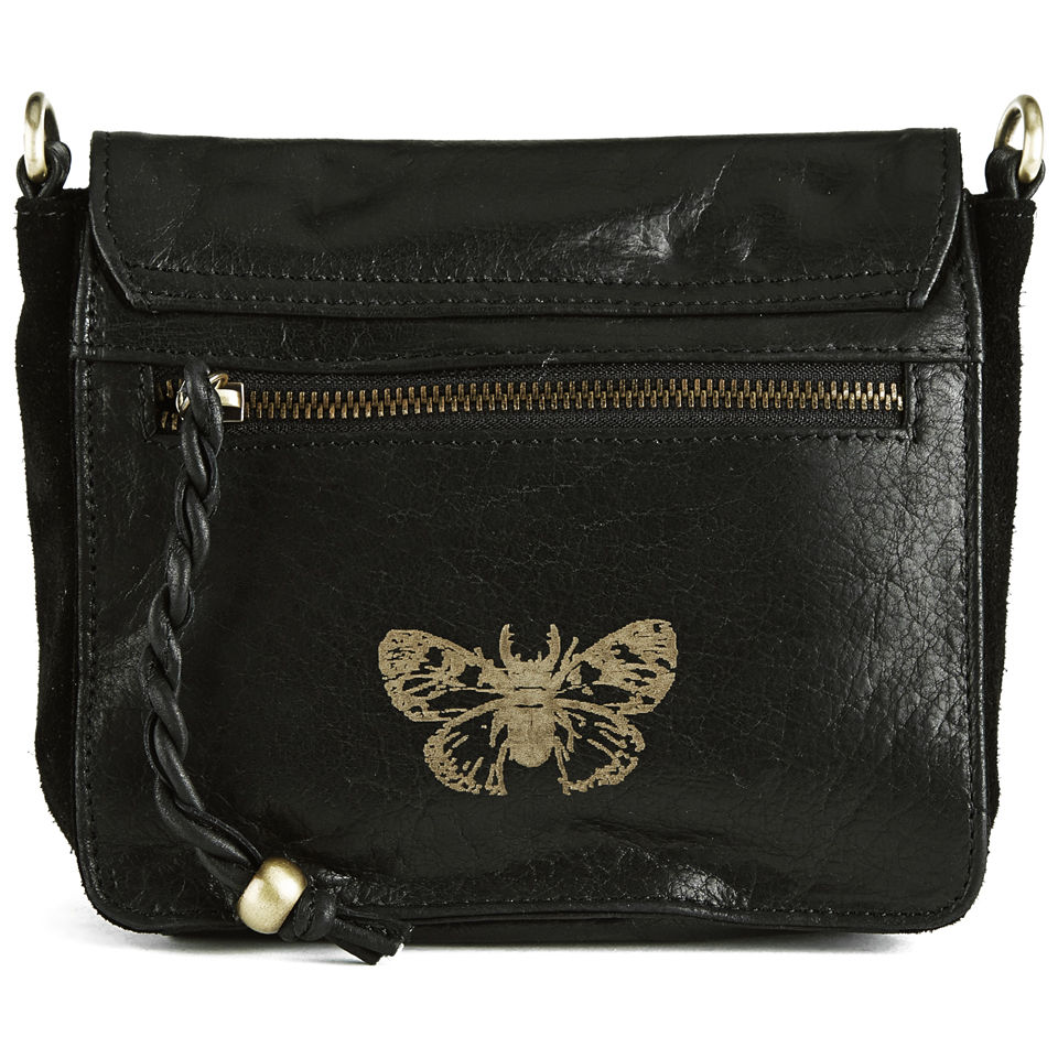 Urbancode Grudge Leather Mini Crossbody Bag Black