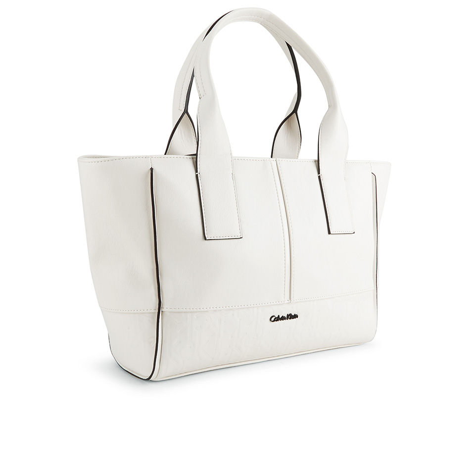 Calvin Klein Women's Maddie Medium Tote Bag - White Sand