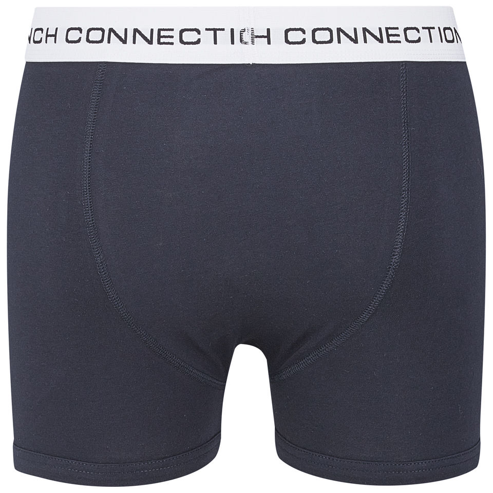 French Connection Men's Plain 2-Pack Boxer Shorts - Grey Marl/Marine
