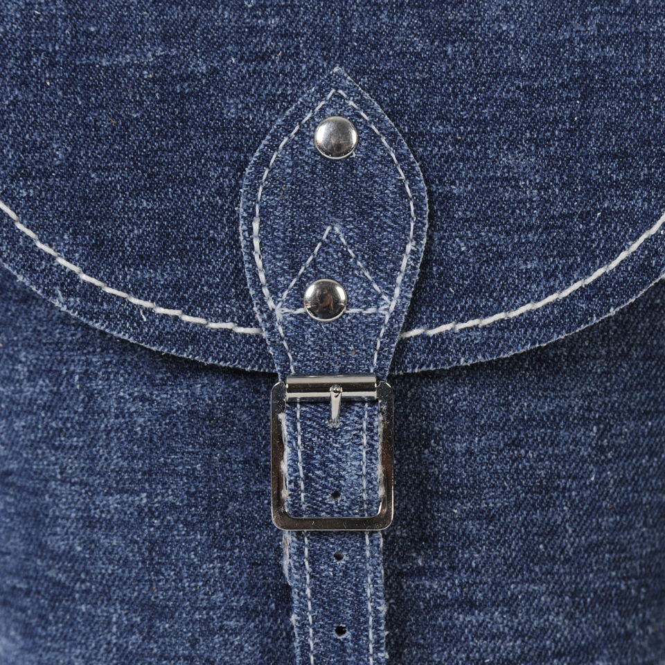 Zatchels Denim Barrel Bag - Washed