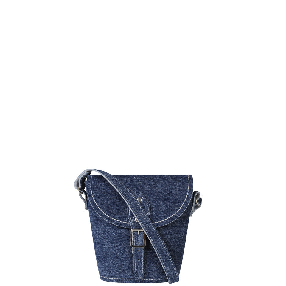 Zatchels Denim Barrel Bag Washed