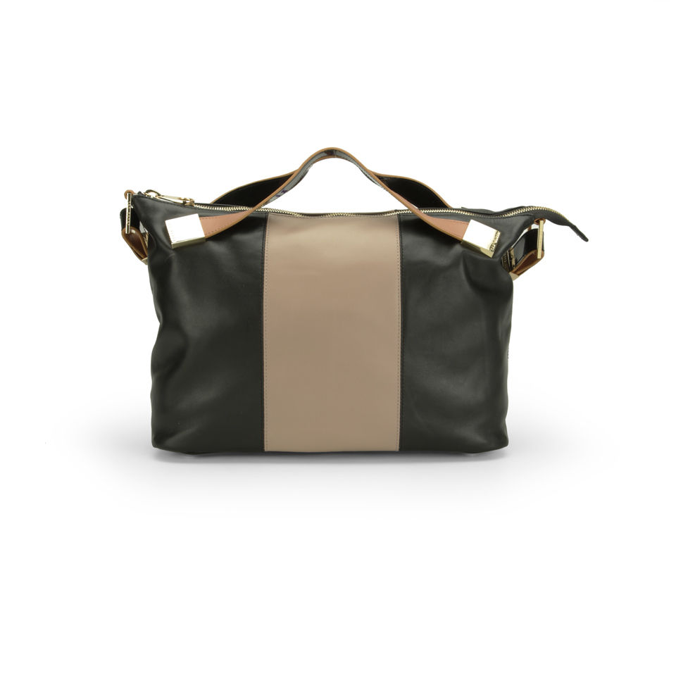 Ted Baker Floreat Metal Bar Top Leather Tote Bag - Natural