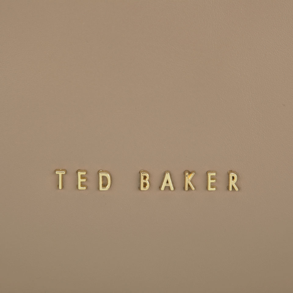Ted Baker Floreat Metal Bar Top Leather Tote Bag - Natural