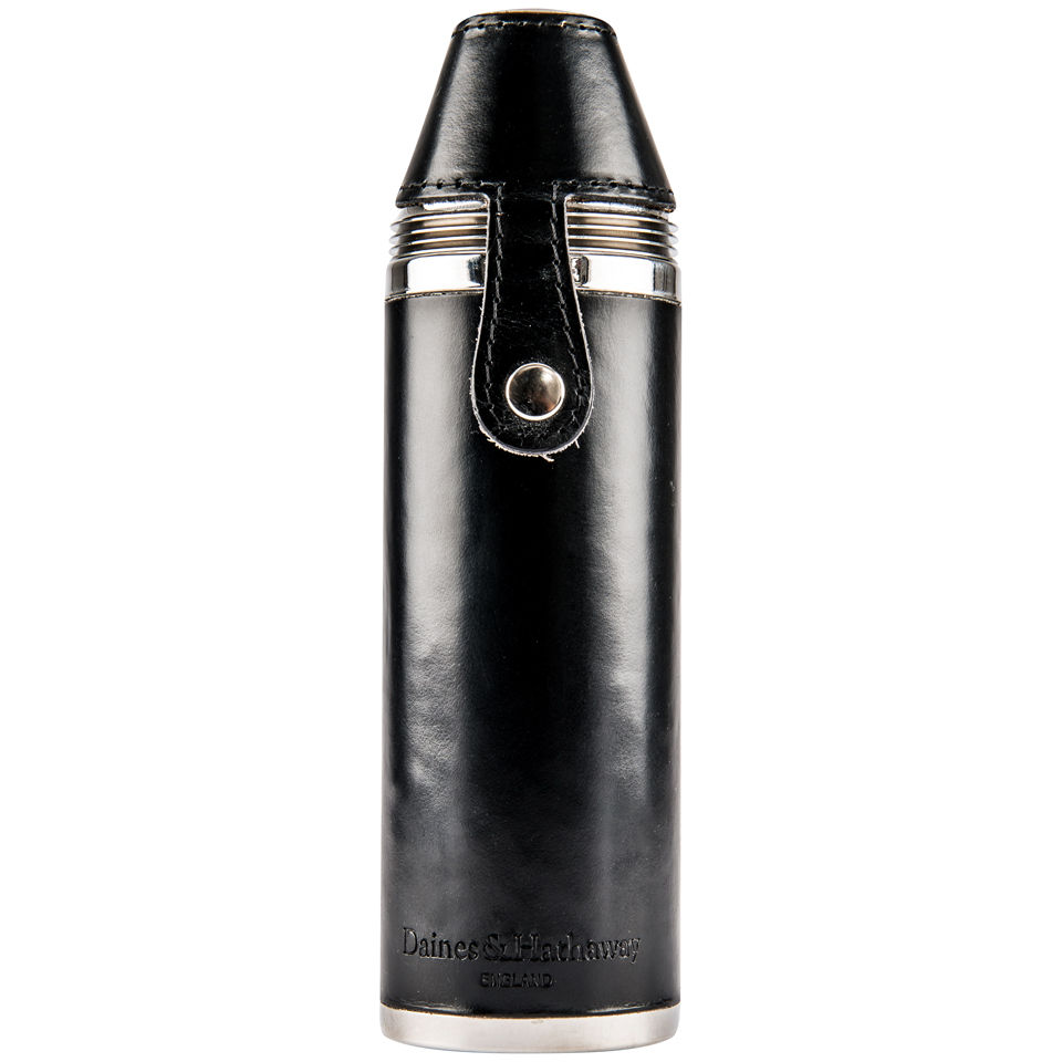 Daines & Hathaway 10oz Hunter Leather Flask - Bridle Black