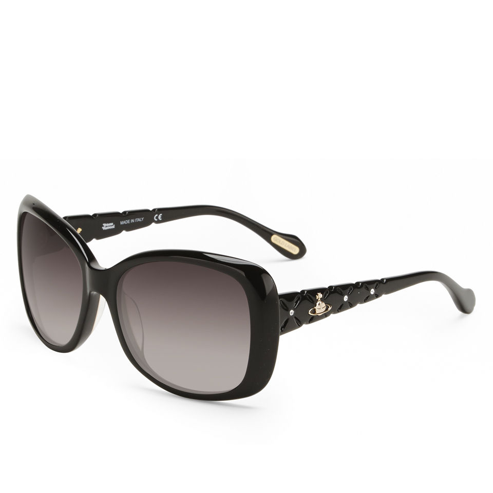 Vivienne Westwood Oversized Swarovski Temple Logo Sunglasses