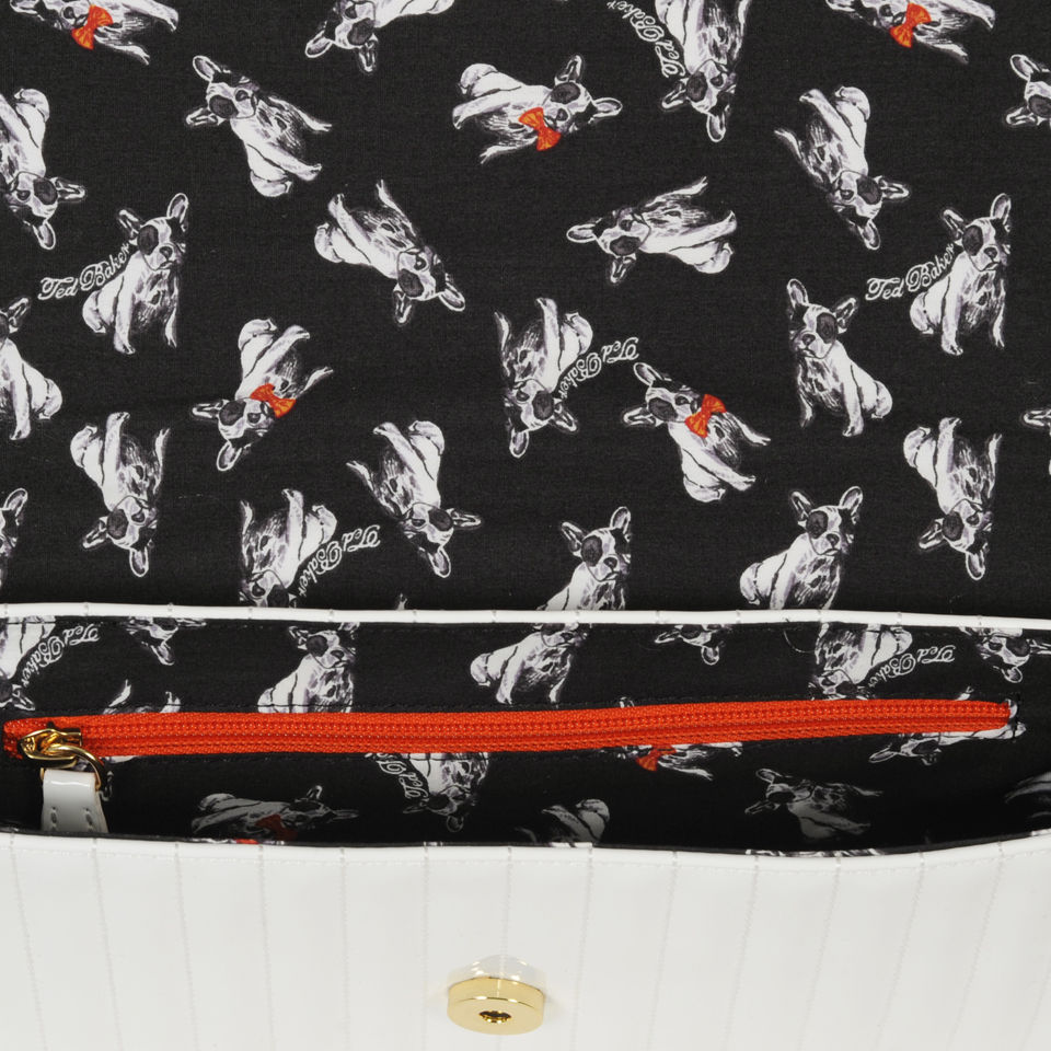 Ted Baker Women's Benet Quilted Enamel Clutch Bag - White