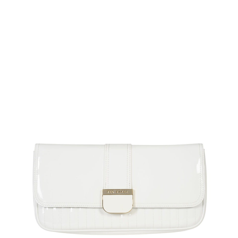 Ted Baker Women's Benet Quilted Enamel Clutch Bag - White
