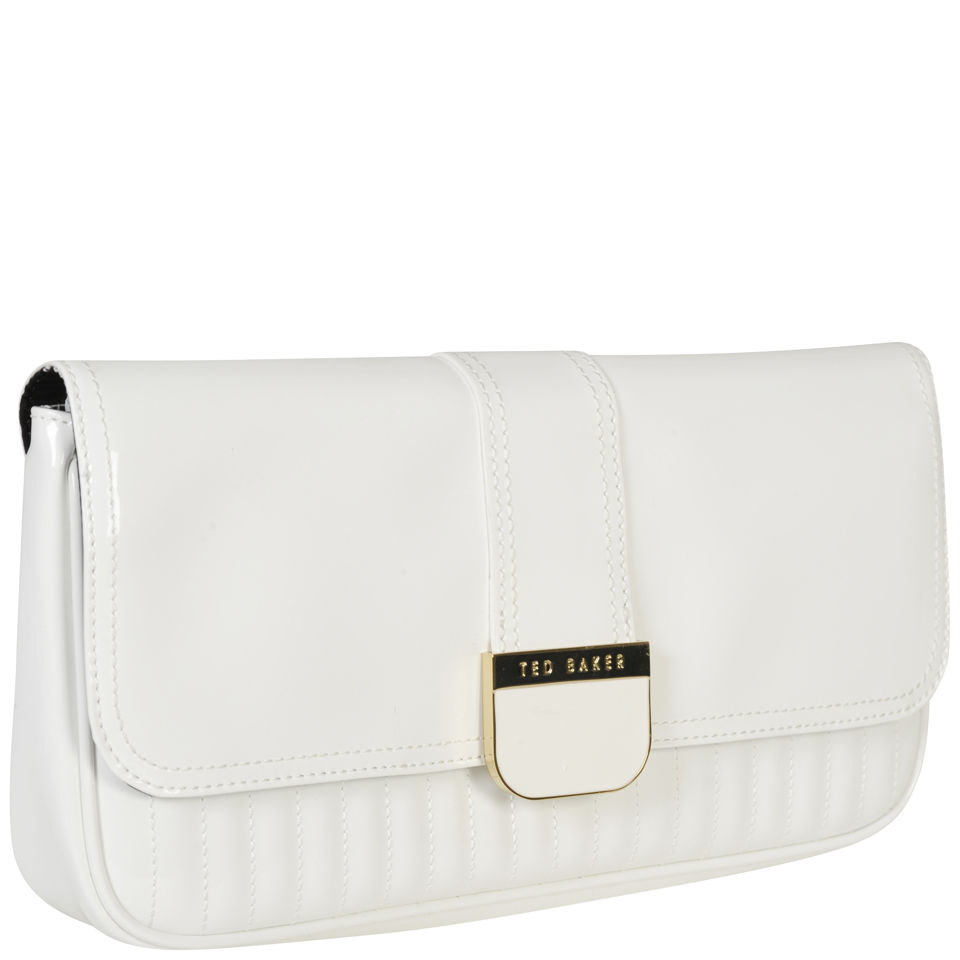 Ted Baker Women's Benet Quilted Enamel Clutch Bag - White