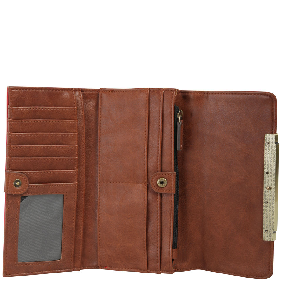 Fiorelli Nicole Large Drop Down Purse Choc Red Mix