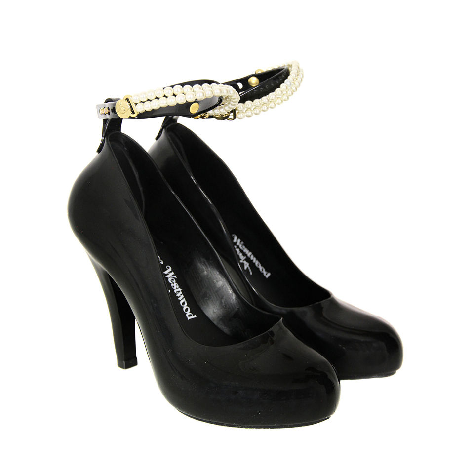 Vivienne westwood black pearl shoes sales