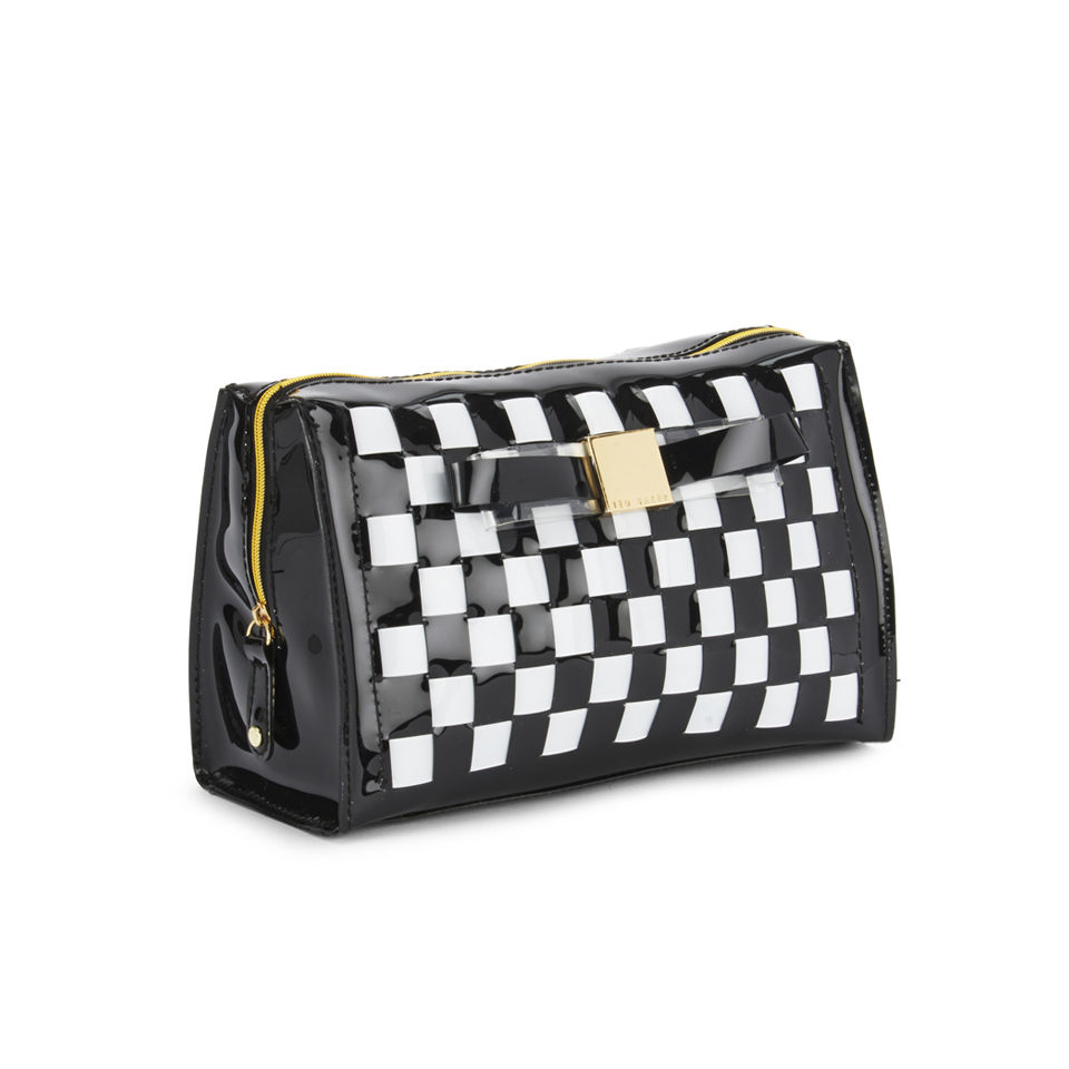 Ted Baker Hallor Woven Large Wash Bag - Black and White